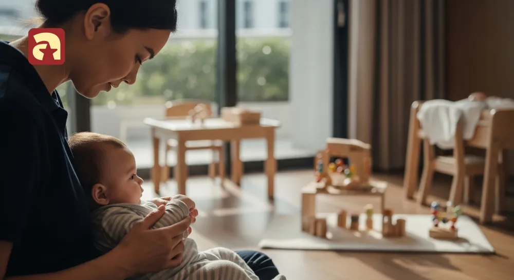 High-end facilities at a private infant care centre, illustrating the higher price point.